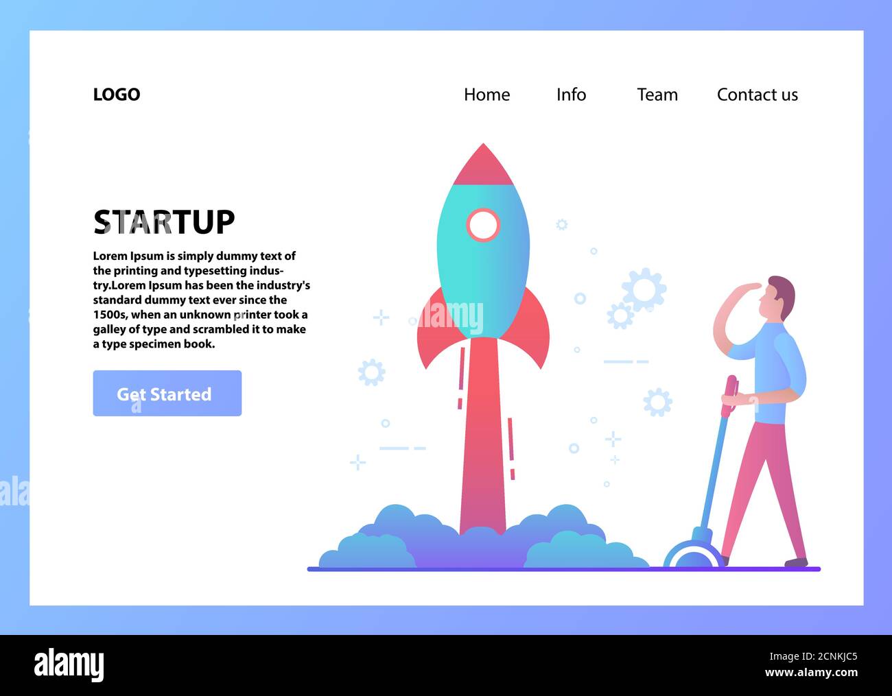 Landing page template. Concept web page design Stock Vector Image & Art ...