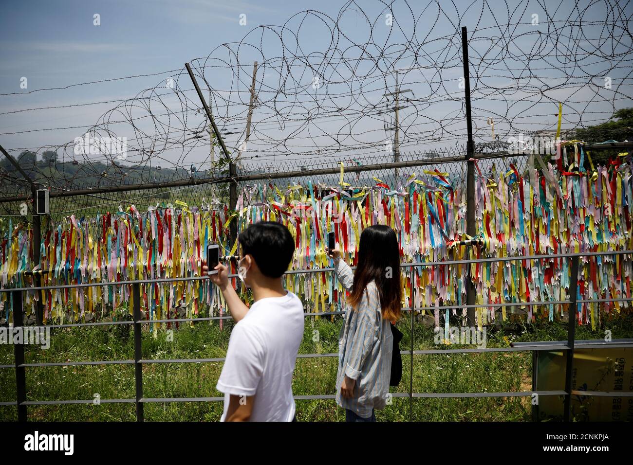Dmz fence ribbons hi-res stock photography and images - Alamy