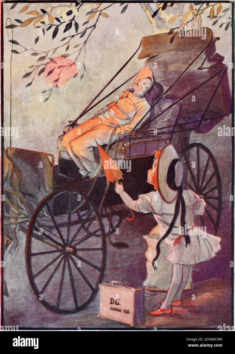 Dorothy and the wizard in Oz . Wizard in Oz All right; hop in. She climbed  into the buggy and he followed her. Thenthe boy picked up the reins, shook  them,