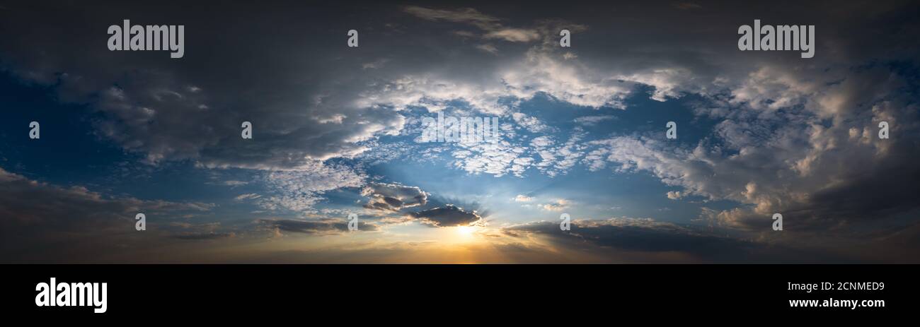Summer sunset sky panorama background Stock Photo - Alamy