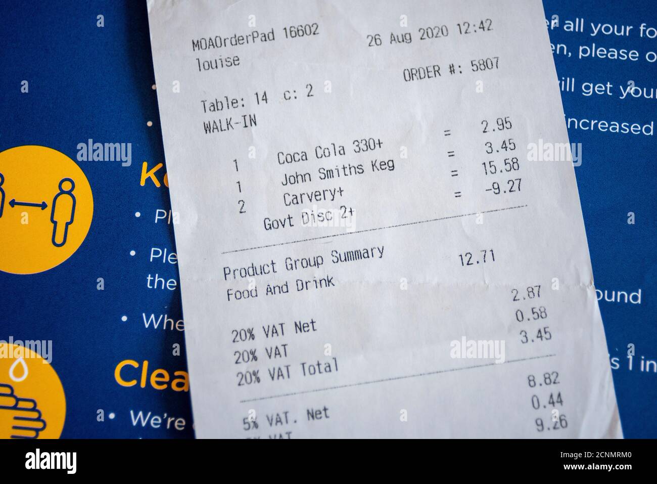 COVID 19 eat out to help out, restaurant safety precautions at table