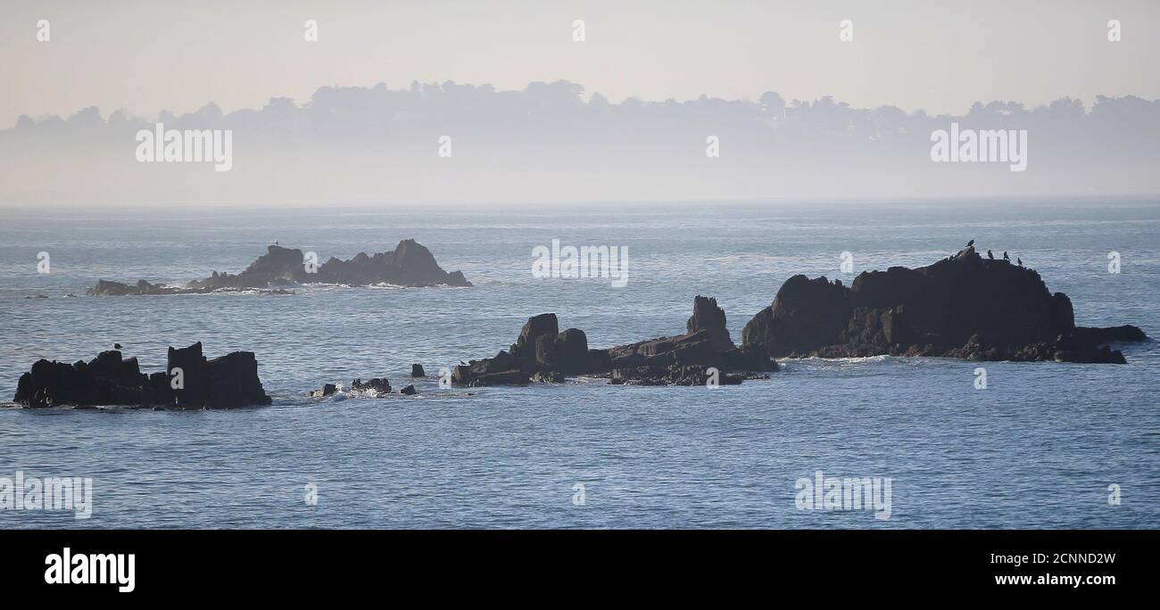General view in Tredrez-Locquemeau near Lannion, Brittany's Atlantic coast, December 17, 2016. REUTERS/Stephane Mahe Stock Photo