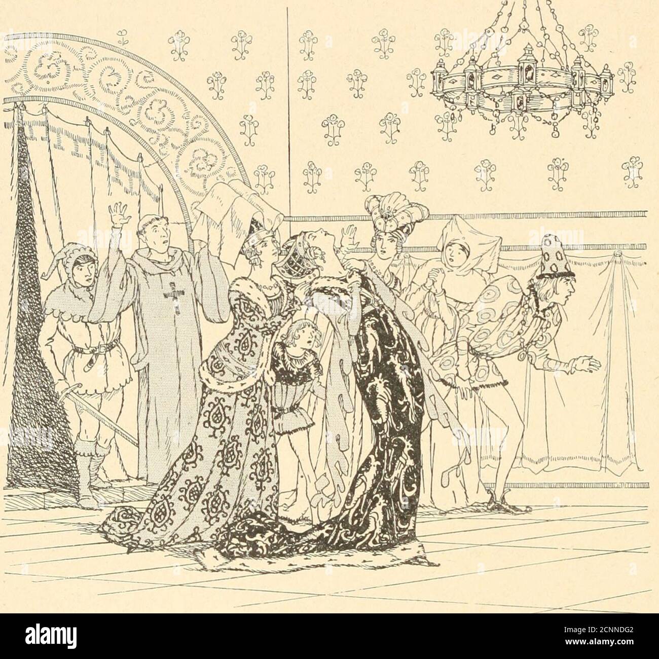 . Contes mauve . vais plus que le souffle. « Un certain soir, les médecins se retirèrent en hochant la tête. Selon eux,je ne passerais pas la nuit. a Or, ce même soir, comme mon père, débouta sa fenêtre ouverte, contemplait,perdu de chagrin, sa capitale endormie sur laquelle son fils ne régnerait jamais,voici quun hibou entra dans lappartement. Il se posa sur le tapis, secoua sesplumes, sallongea, prit la forme dun homme et dit : — Me voici. Te souviens-tu de moi ? « Le roi reconnut lenchanteur; il tomba sur les genoux, leva vers lui des mainssuppliantes. — Il est, je crois, grand temp&gt; que Stock Photo