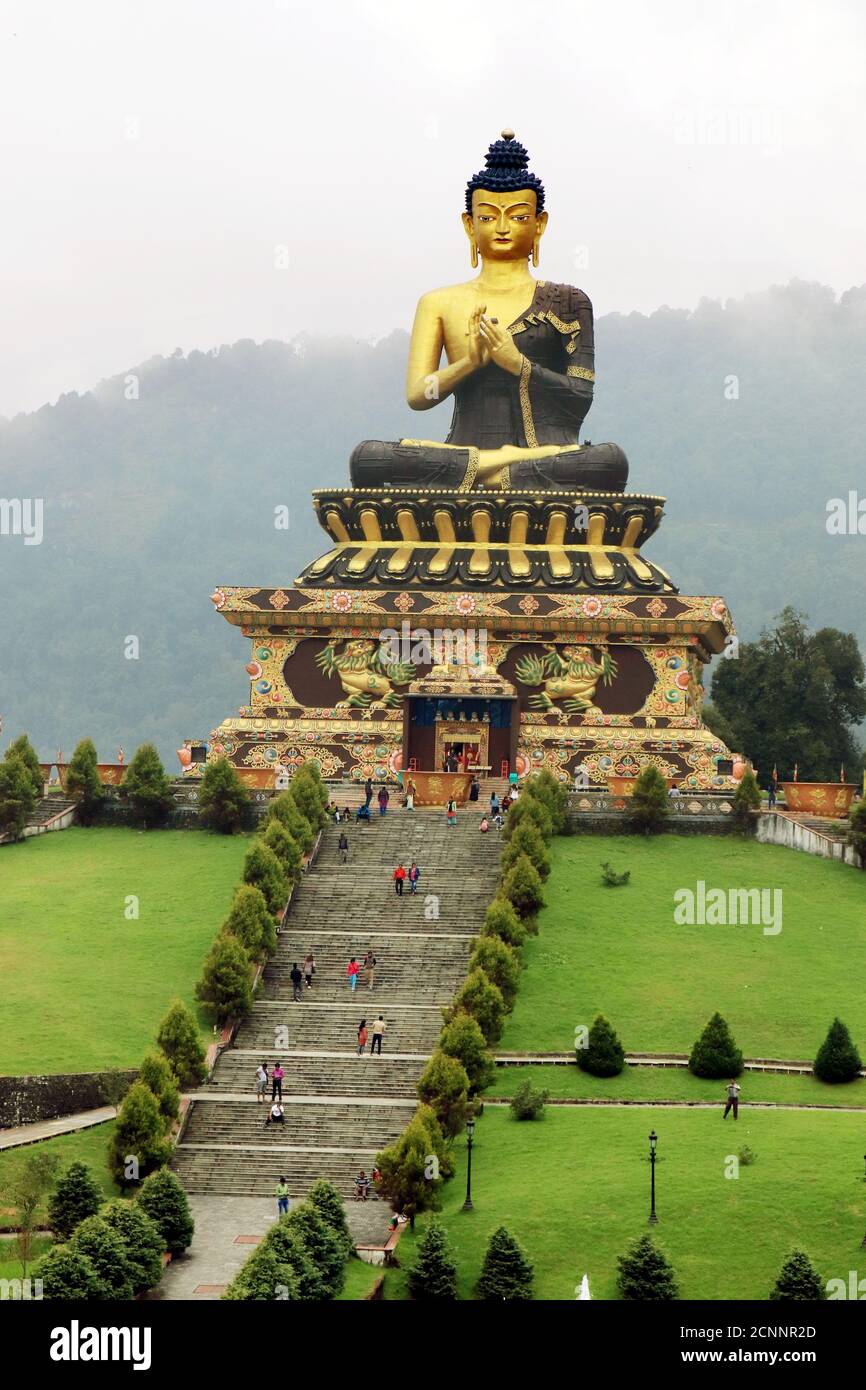 Buddha Park of Ravangla. Beautiful huge statue of Lord Buddha, at Ravangla, Sikkim, India