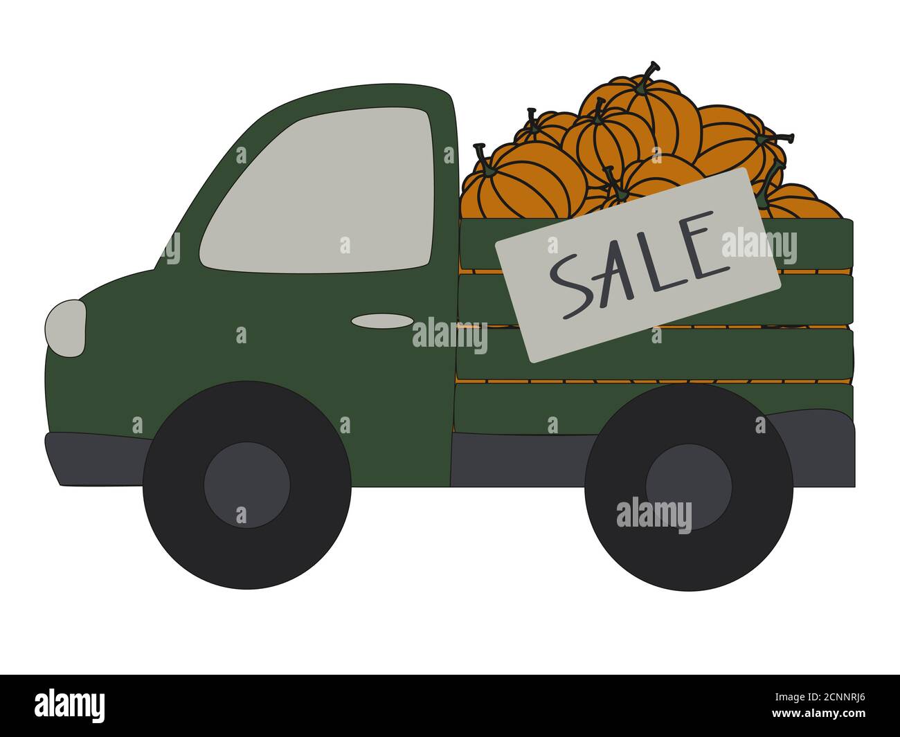 Pumpkin sale. Halloween vector illustration Isolated on white background Stock Vector