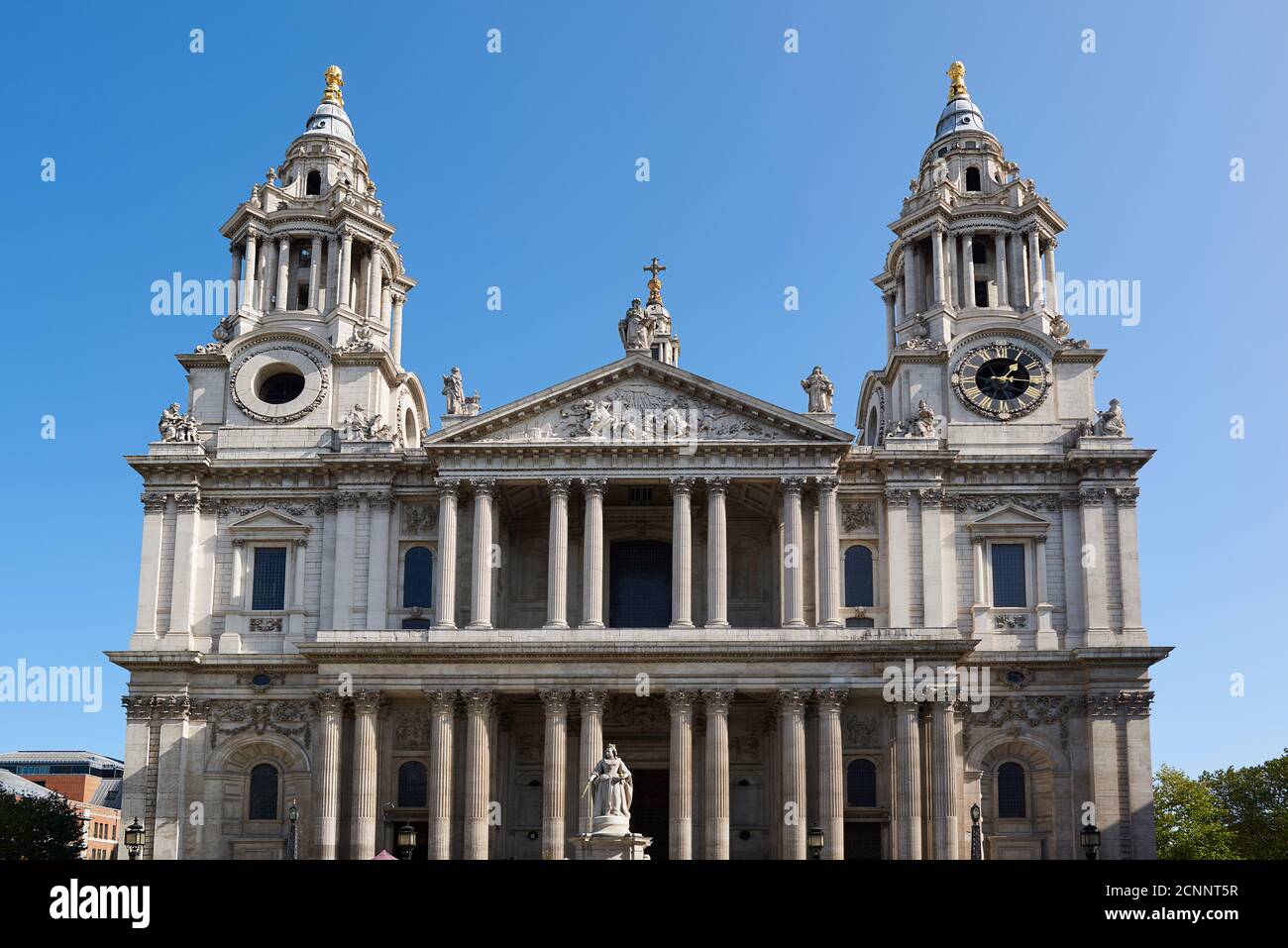 The west front of St Paul's Cathedral in the City of London, UK Stock Photo