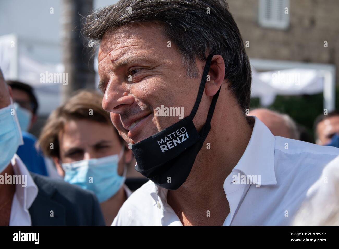 Aversa, Italy. 17th Sep, 2020. (9/17/2020) The leader of 'Italia Viva' Matteo Renzi arrives in Aversa to support the candidates of his party in the next Campania's elections. (Photo by Gennaro Buco/Pacific Press/Sipa USA) Credit: Sipa USA/Alamy Live News Stock Photo