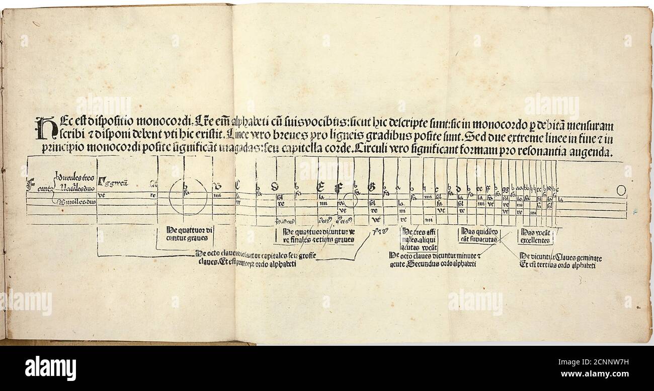 Flores musicae by Hugo Spechtshart von Reutlingen. First edition, 1488. Private Collection. Stock Photo
