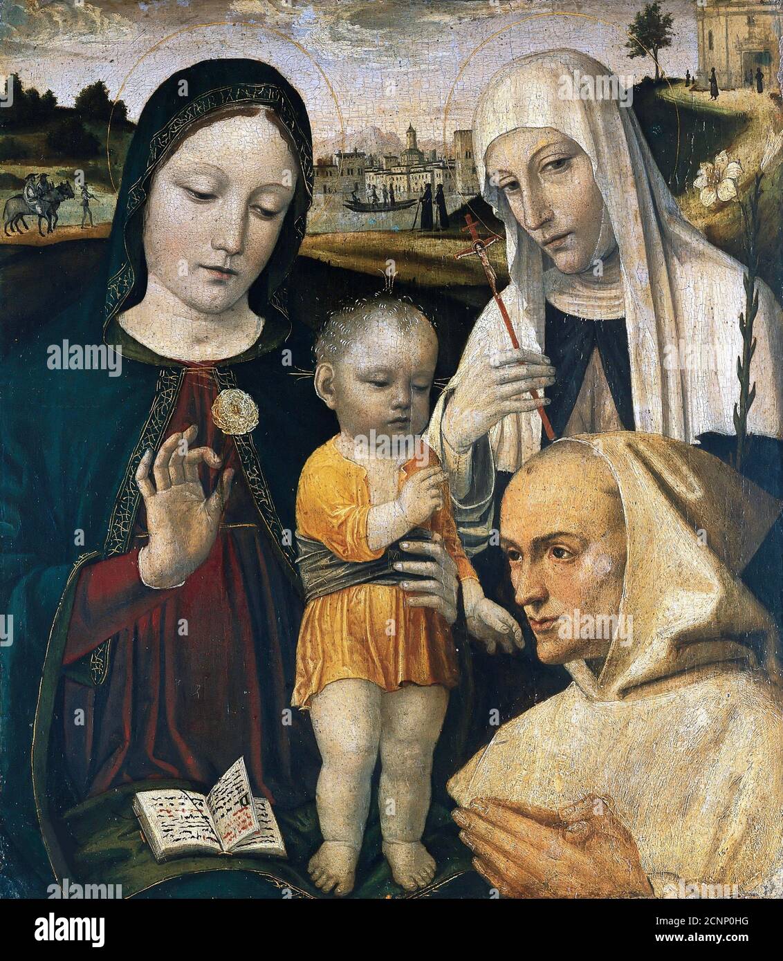 Madonna and Child, Saint Catherine of Siena and a Carthusian Monk, c ...