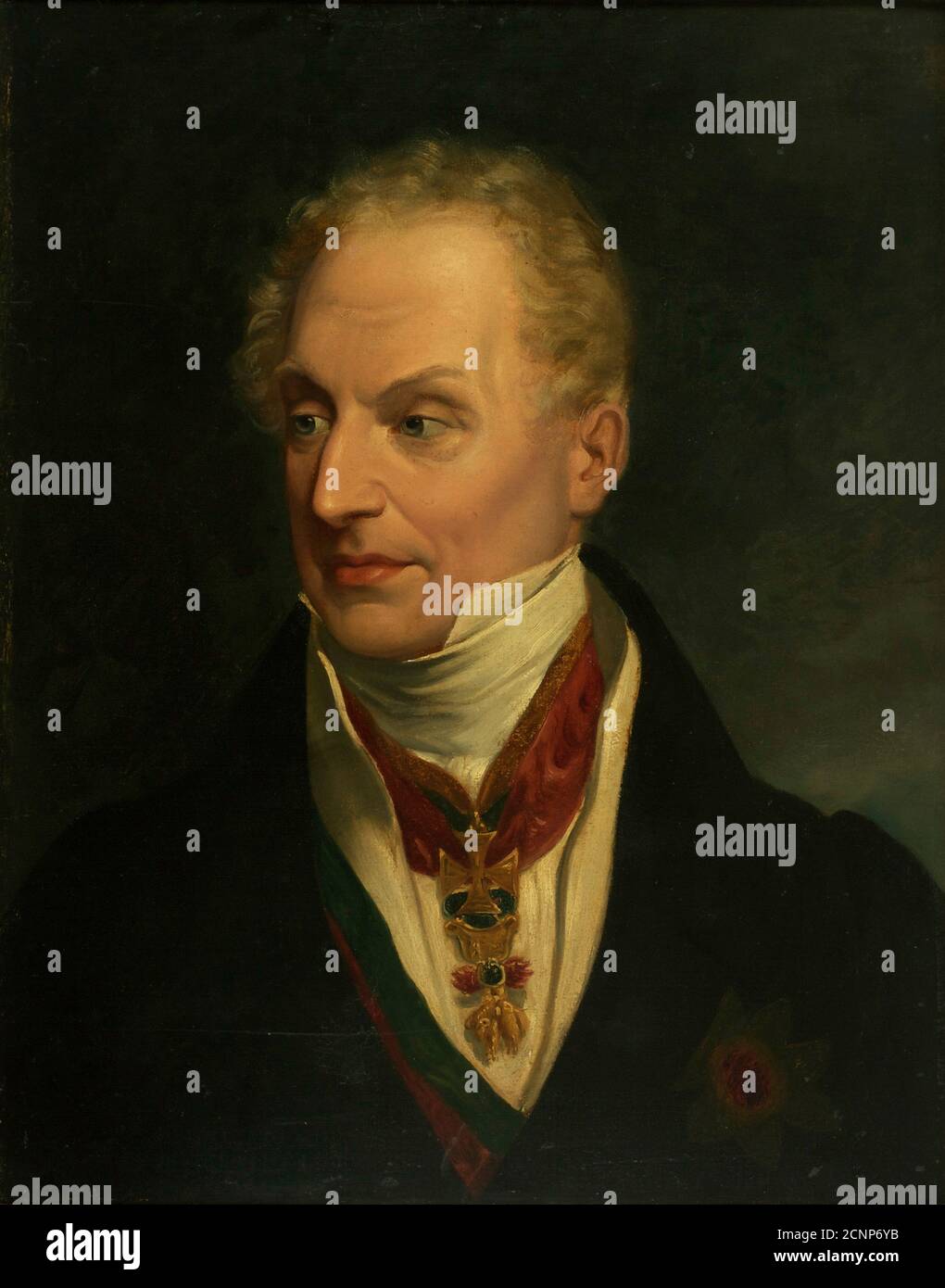 Portrait of Klemens Wenzel, Prince von Metternich (1773-1859), c. 1815. Found in the collection of &#xd6;sterreichische Galerie Belvedere, Vienna. Stock Photo
