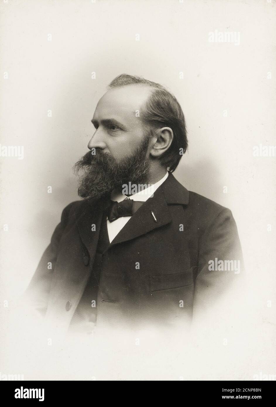 Portrait of the Composer and Organist Otto Malling (1848-1915), c. 1900. Private Collection. Stock Photo
