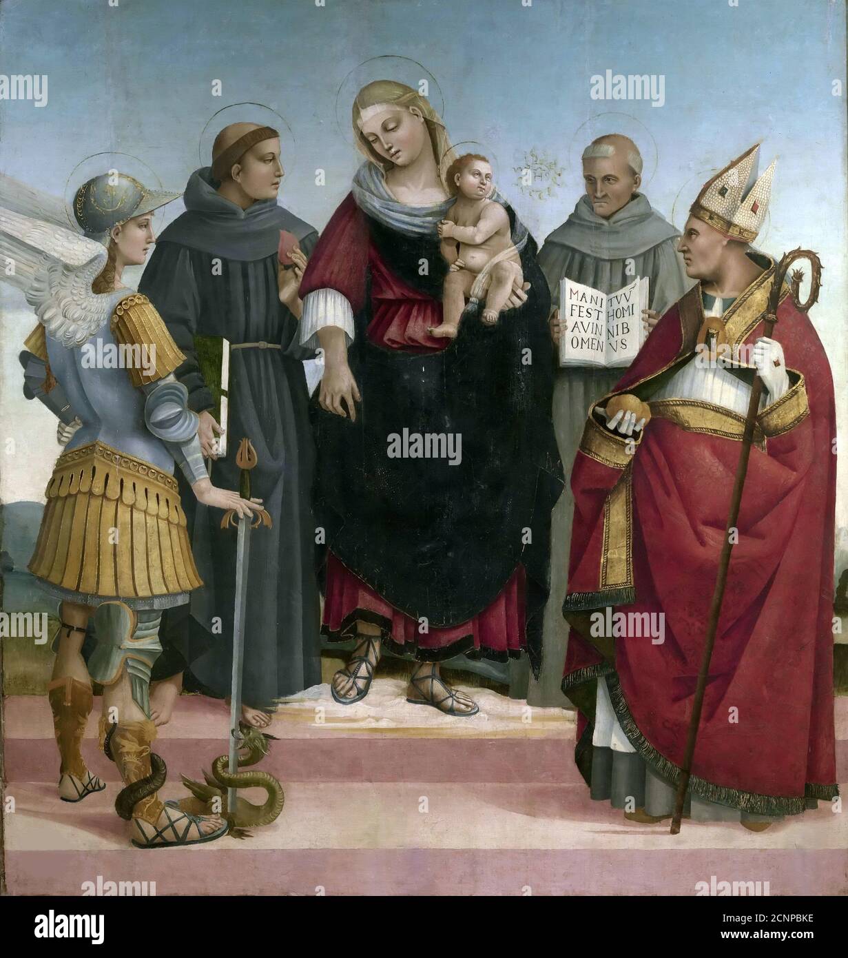 Sacra conversazione, ca 1510-1515. Found in the collection of Museo Diocesano, Cortona. Stock Photo