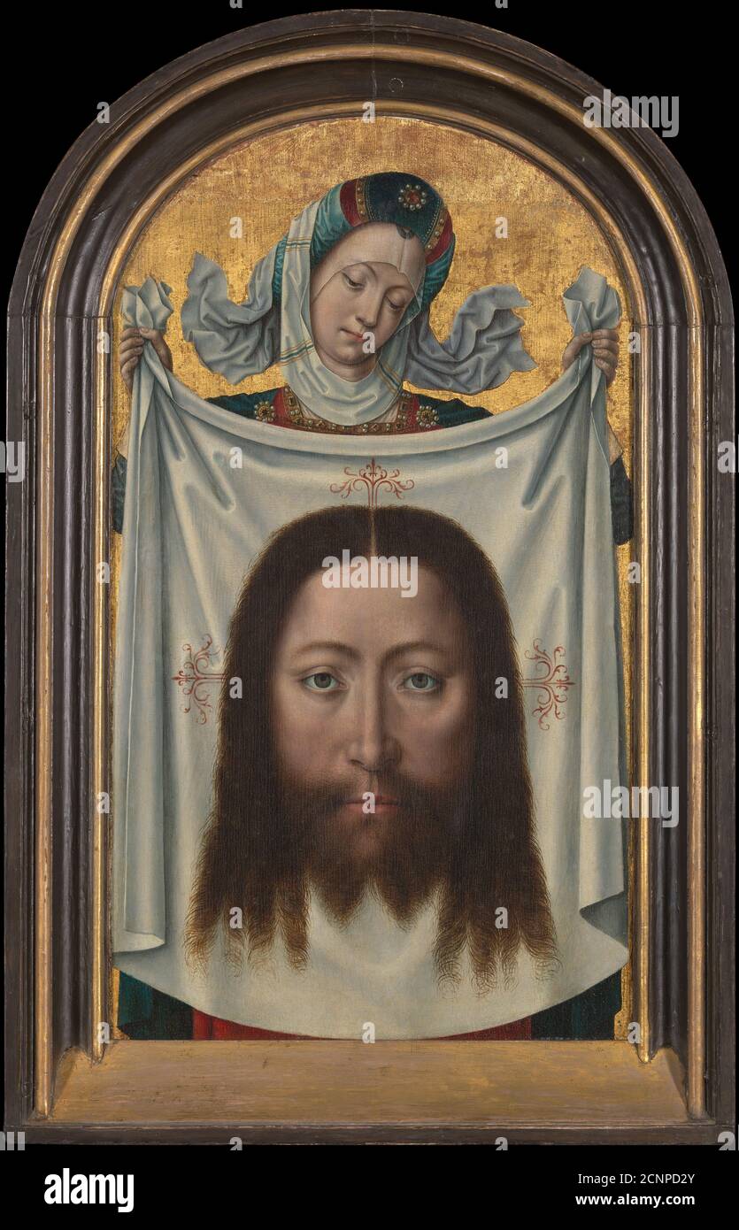 Saint Veronica, c. 1480. Found in the collection of Groeningemuseum, Bruges. Stock Photo