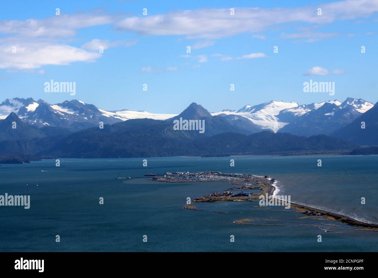 Alaska landscape view of Homer from the plane Stock Photo Alamy