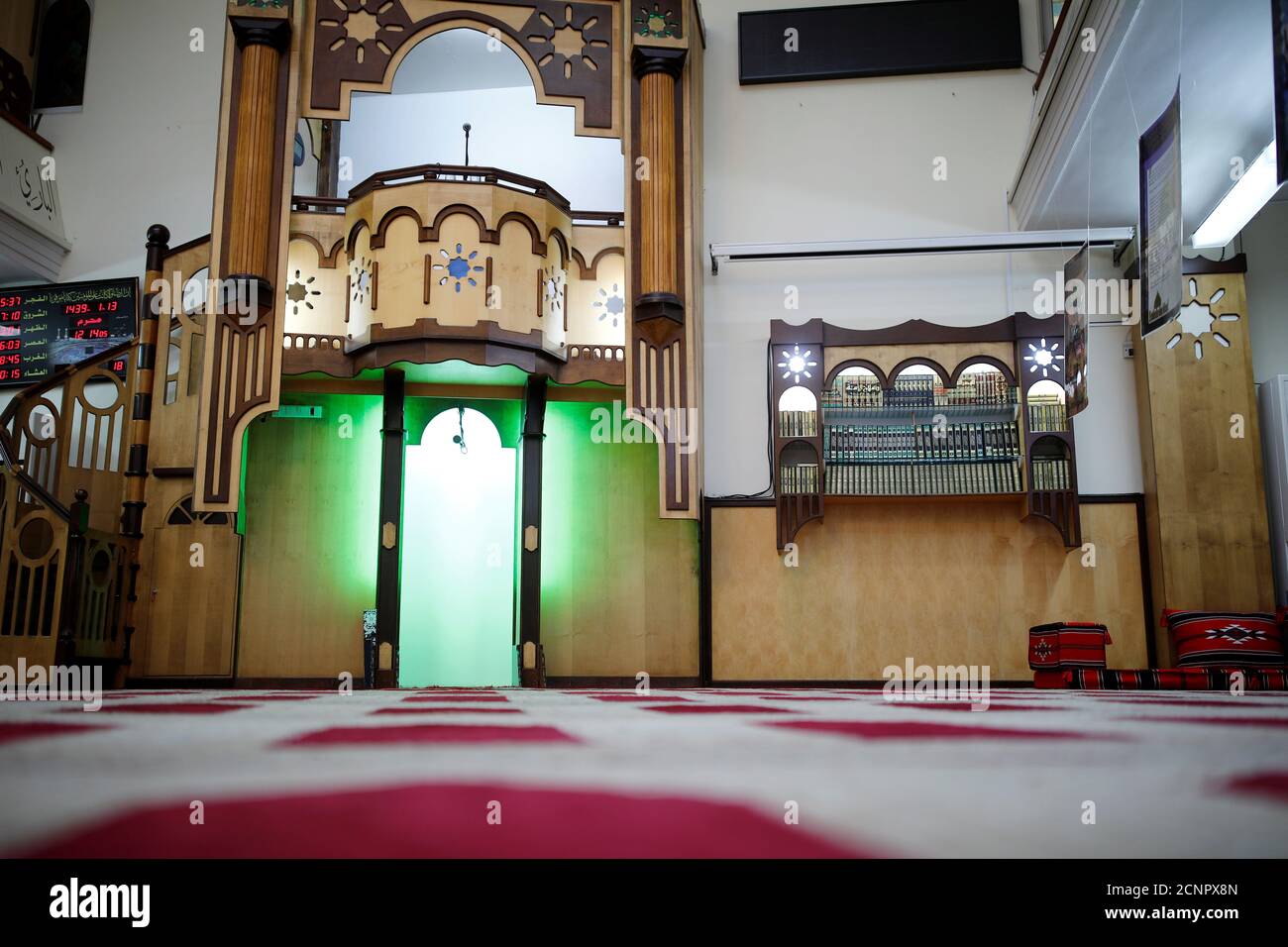 Interior view of the Dar al Salam Mosque, managed by NBS-Neukoellner Begegnungsstaette e.V. in Berlin, Germany October 3, 2017.   REUTERS/Axel Schmidt Stock Photo