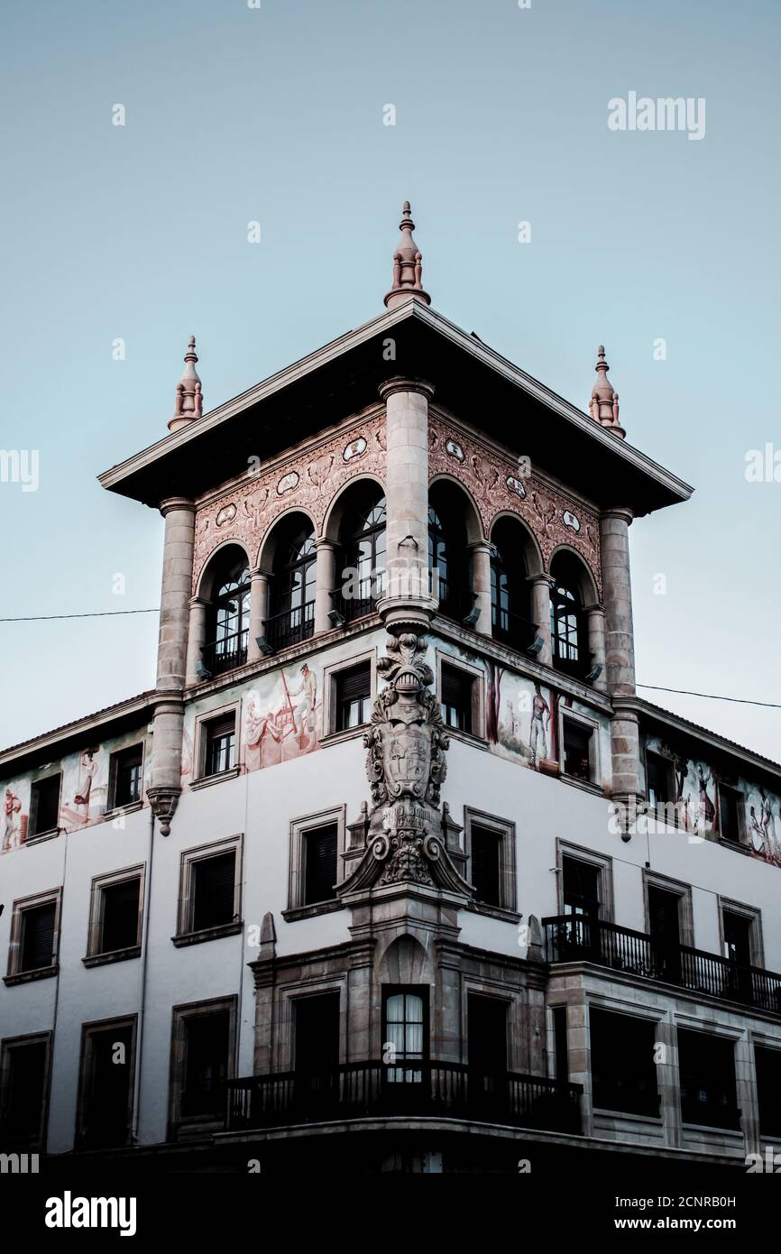 Old building of Guernica in basque country. Stock Photo
