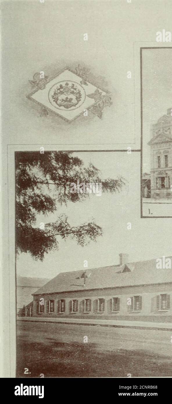 . Natal province : descriptive guide and official hand-book . -The Old Court House, on the site of the present Town Hall, erected about 1841and used for the Volksraad under the Boer Government 2.—Parliament Buildings, 1910 23 I he first elect ions under sponsible rnmenl ptember, 1893, the Pirsl lion o1 the Pirsl Parliamenl bein i 91 li c )ctobcr and prorogued a week Lai er. In 1894 a Convention was entered into with the ith /■by which the railway was to be extended Prom ( harlestown Iwhich point was reached on the 15th October, I The greal influx ol population to the Transvaal h. | f f Si ii Stock Photo