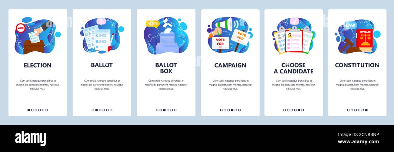 Election campaign, constitution voting right, choose candidate. Mobile