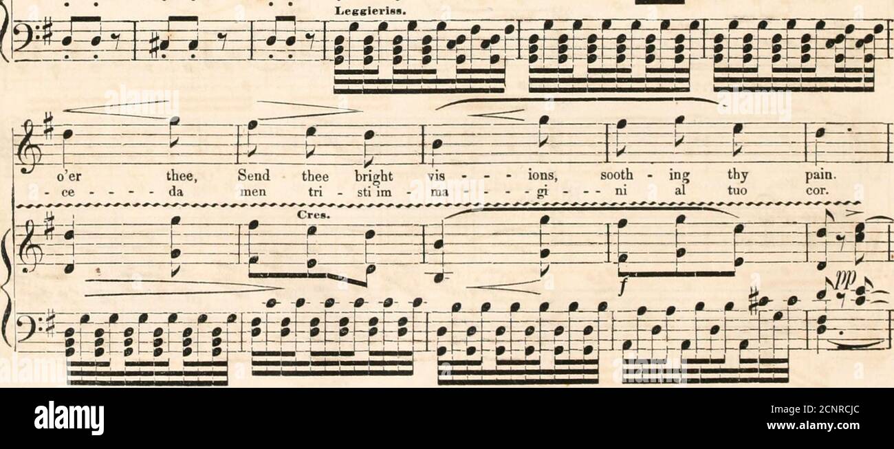 . The Shower of pearls; a collection of the most beautiful duets . T^ » - E^fc Effi= — ^-i -^ cend - ing, wake me a - gain. Re - pose, oh, fiam - ma, de - stami al - lor. Ri - po - - sa, o moth - • er; may Heavn watch - ing ma - - dre; Id - di o con - - ff r™H ~ • oer thee, Send thee bright vis - - • ions, sooth - ing thy - ce - - - - da men tri - sti im - ma ----gi---ni al tuo ^^f=fa±-^fefet[- •hj-ht-rt ^~bErraztJ_uJ-Lrj:i. BACK TO OUR MOUNTAINS, Continued. AZU. 151 Back to our mountains, Our steps re - trac - ing, There, peace andAi no - stri mon - ti ri - tor - ne - re - mo Ifan - ti - ca Stock Photo