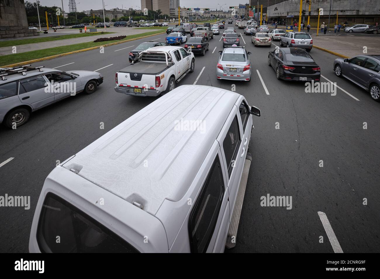 Heavy traffic in Lima, Peru Stock Photo