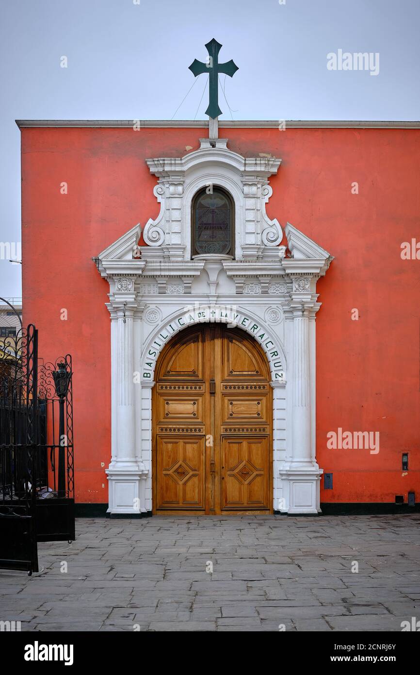 Basilica de la Veracruz Vera Cruz, in the Basilica and Maximus Convent of Nuestra Señora del Rosario, popularly known as that of Santo Domingo, Lima, Stock Photo