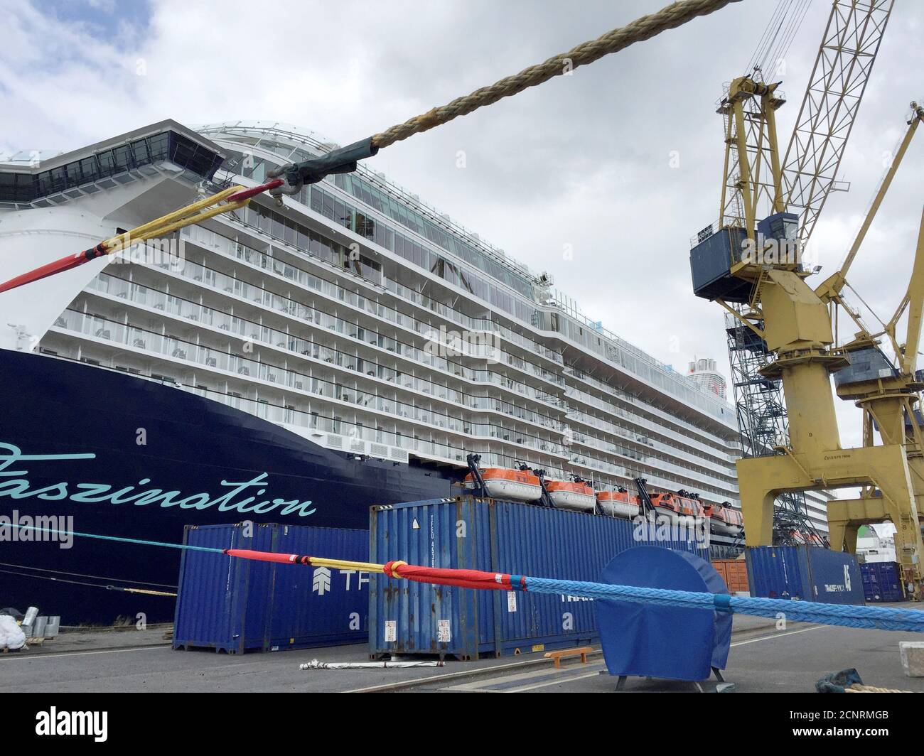 TUI Cruises' ''Mein Schiff 5' vessel is pictured at Meyer shipyard in Turku, Finland, June 20, 2016. Picture taken June 20, 2016. REUTERS/Jussi Rosendahl Stock Photo
