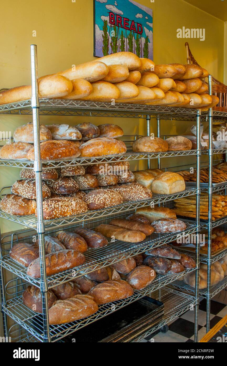 Interior of the Pane D amore bakery in Port Townsend, Jefferson County,  Washington State, USA Stock Photo - Alamy