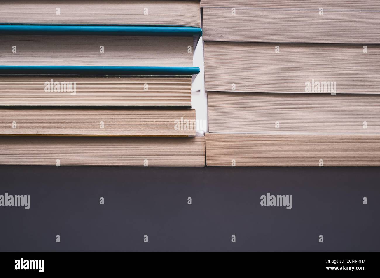 Books stack on top of each other Stock Photo Alamy
