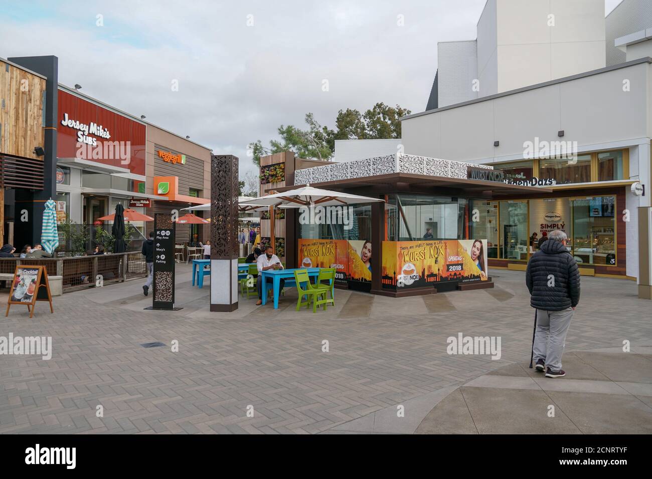 UTC Westfield Shopping Mall at University Town Centre .Outdoor shopping center with upmarket chain retailers, a movie theater, restaurants. .La Jolla, San Diego, California, USA. March 23rd, 2019 Stock Photo