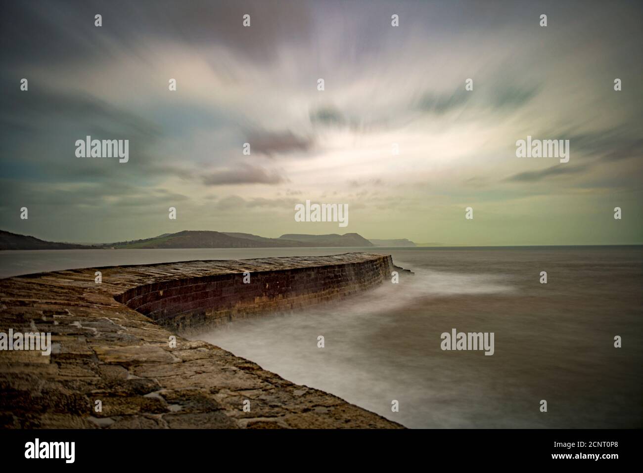 The Cobb - Lyme Regis Harbour, Lyme Regis, Dorset, England, Uk. Stock Photo