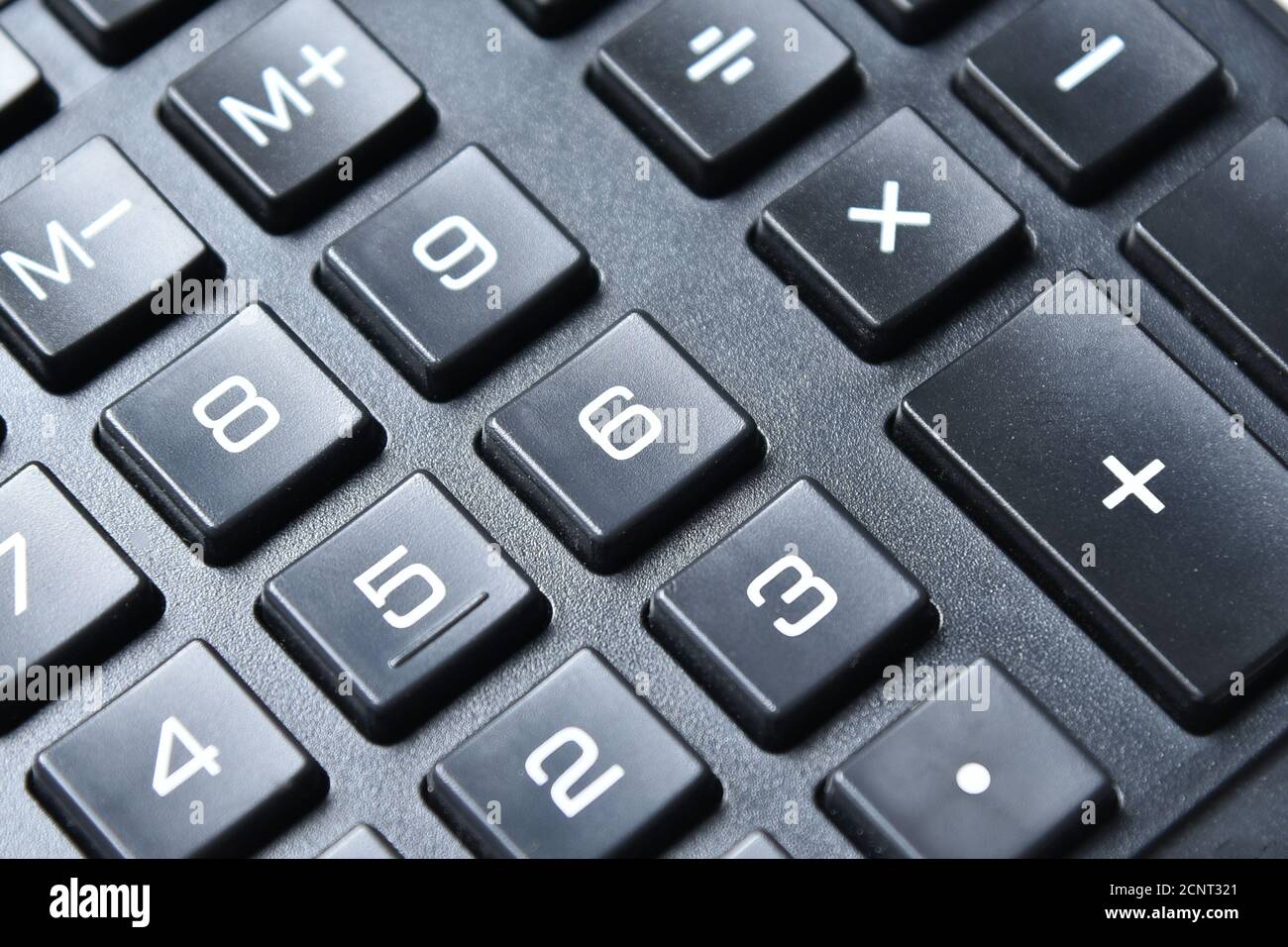 Calculator buttons close up. Buttons with numbers on the electronics
