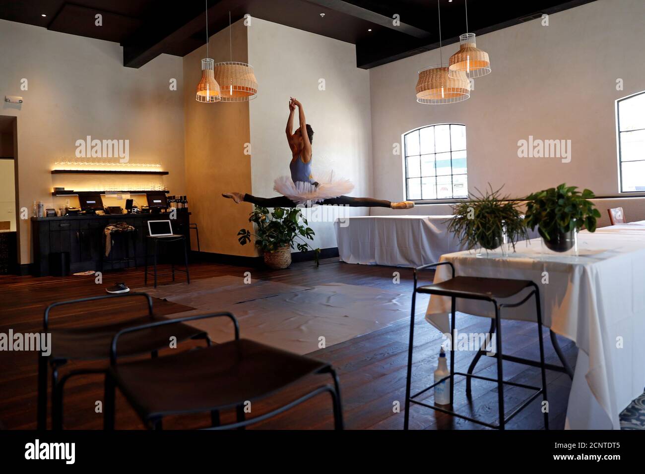 Mathilde Froustey Principle Dancer Of San Francisco Ballet Practices In An Empty Dining Room At Her Husband Mourad Lahlou S Restaurant Aziza As The Spread Of The Coronavirus Disease Covid 19 Continues In San