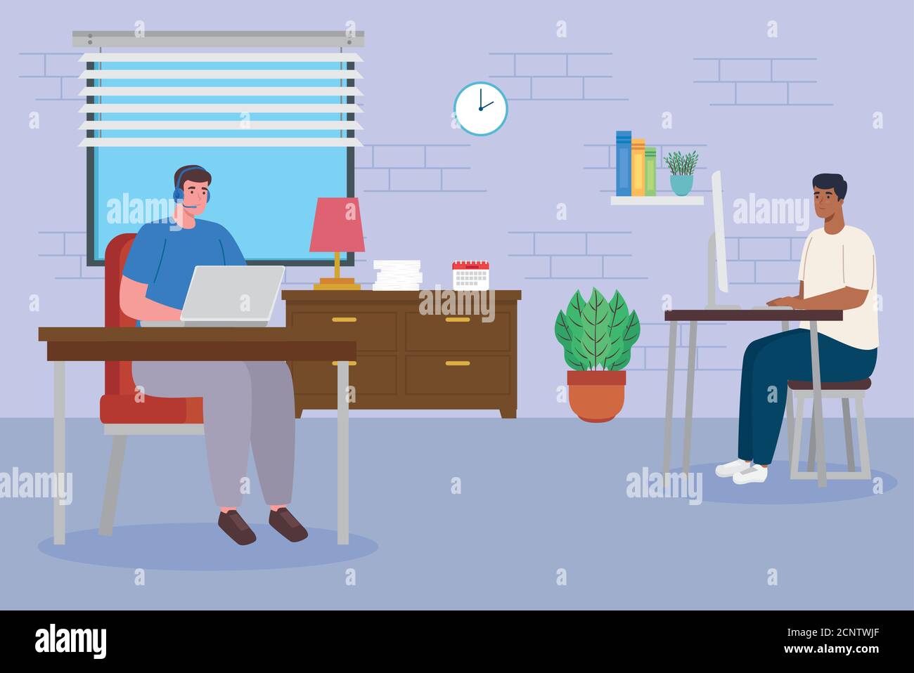 Teleworking resources Stock Vector Images - Alamy