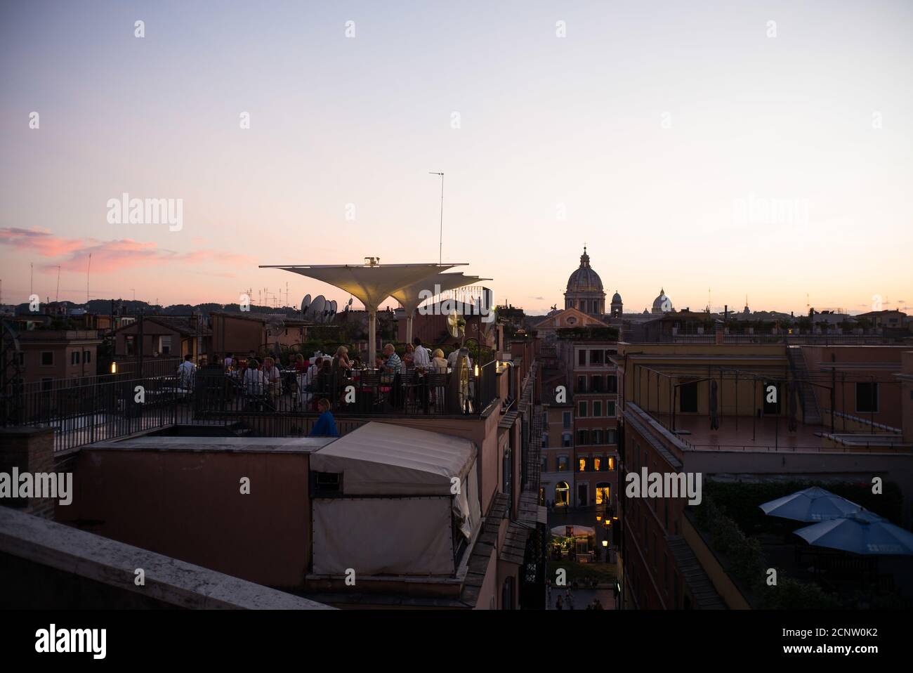 Il Palazzetto, rooftop bar, next to Spanish Steps, view of Vatican and St. Peter's Basilica