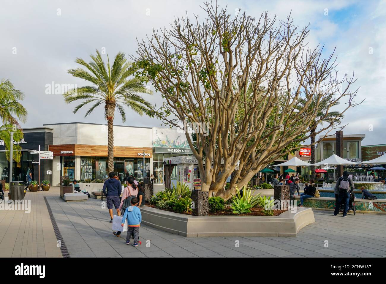 UTC Westfield Shopping Mall at University Town Centre .Outdoor shopping center with upmarket chain retailers, a movie theater, restaurants. .La Jolla, San Diego, California, USA. March 23rd, 2019 Stock Photo