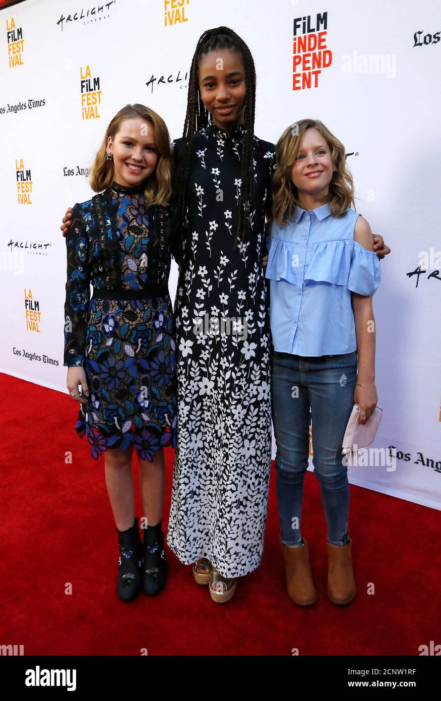 Cast members (L-R) Talitha Bateman, Tayler Buck and Lulu Wilson pose at