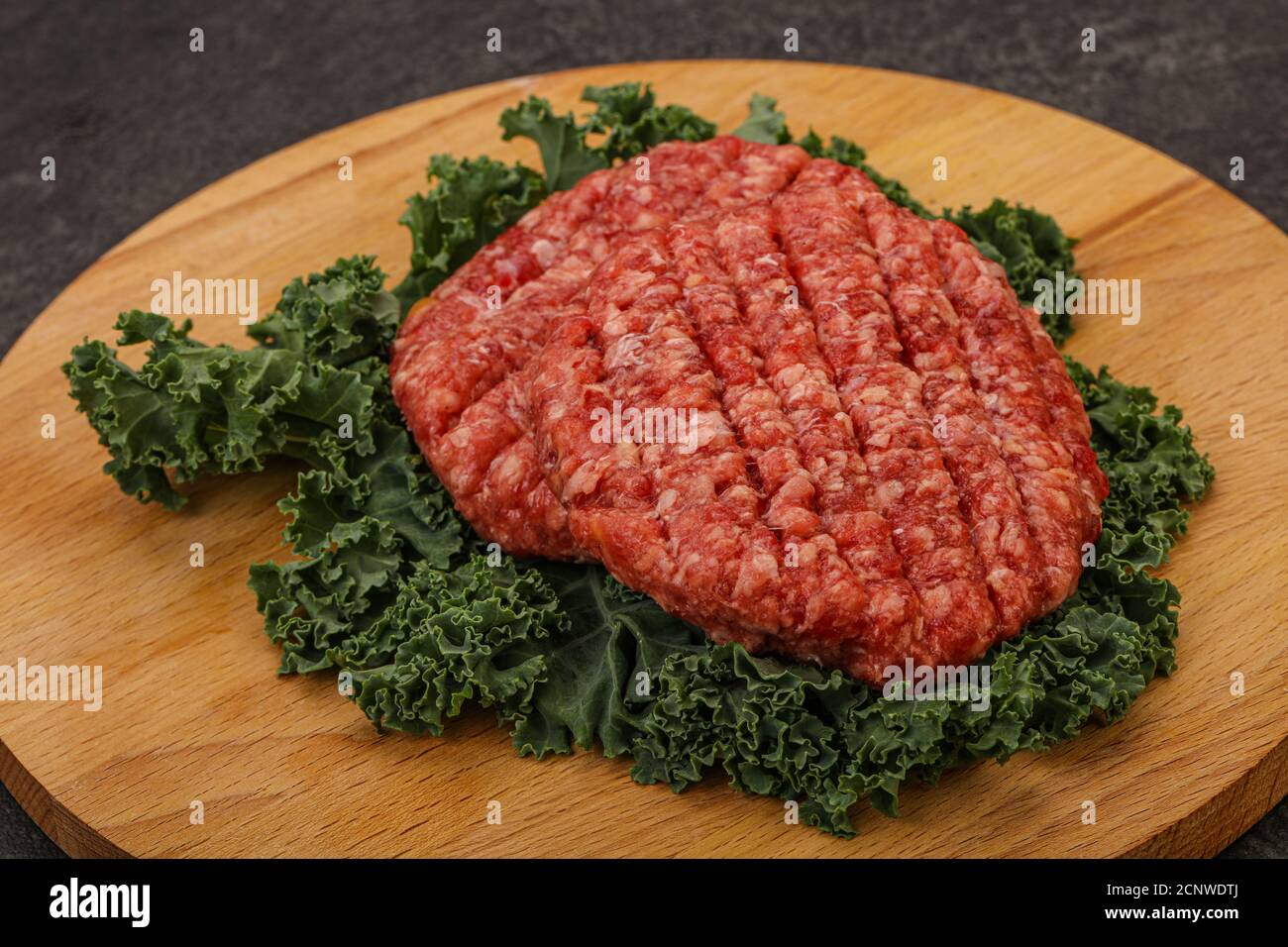 Raw beef burger cutlet for grill Stock Photo Alamy