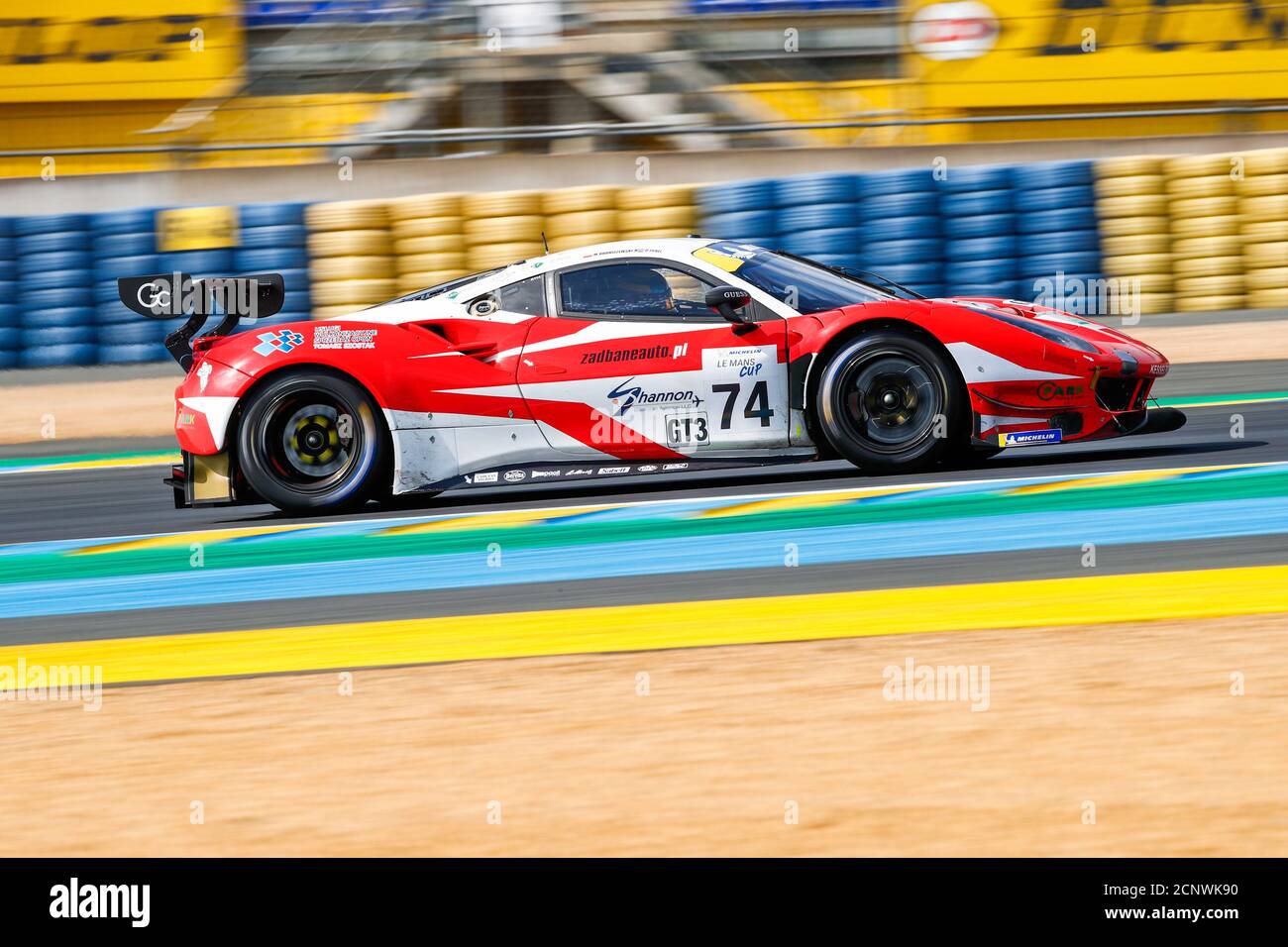 Le Mans, France. 18th Sep, 2020. 74 Broniszewski Michael (pol), Perel David (zaf), Kessel Racing, Ferrari 488 GT3, action during the 2020 Road to Le Mans, 4th round of the 2020 Michelin Le Mans Cup on the Circuit des 24 Heures du Mans, from September 18 to 19, 2020 in Le Mans, France - Photo Xavi Bonilla/DPPI Credit: LM/DPPI/Xavi Bonilla/Alamy Live News Stock Photo