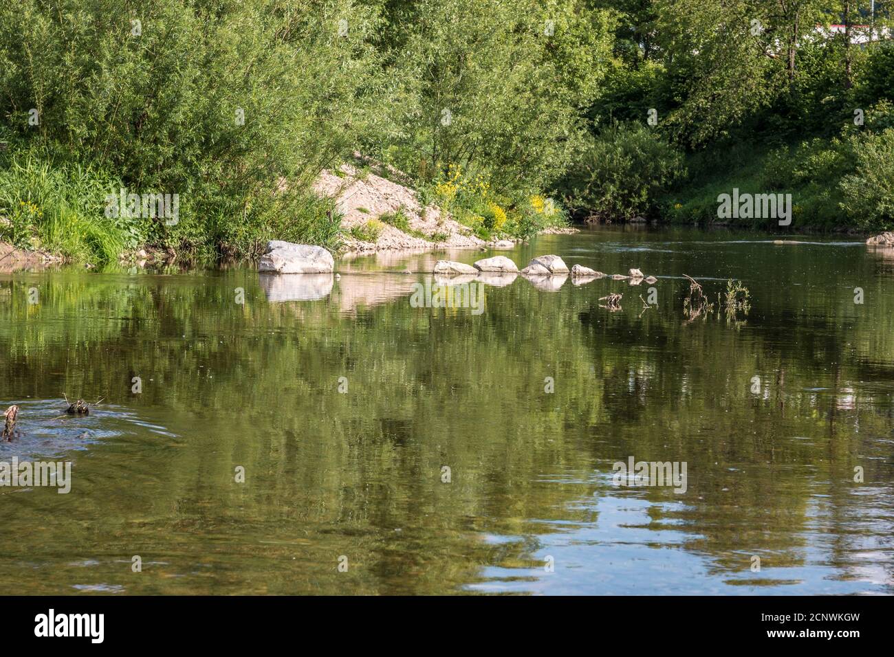 Using Rivers For Reflection Examples Reflections in the flowing water of the river Stock Photo - Alamy