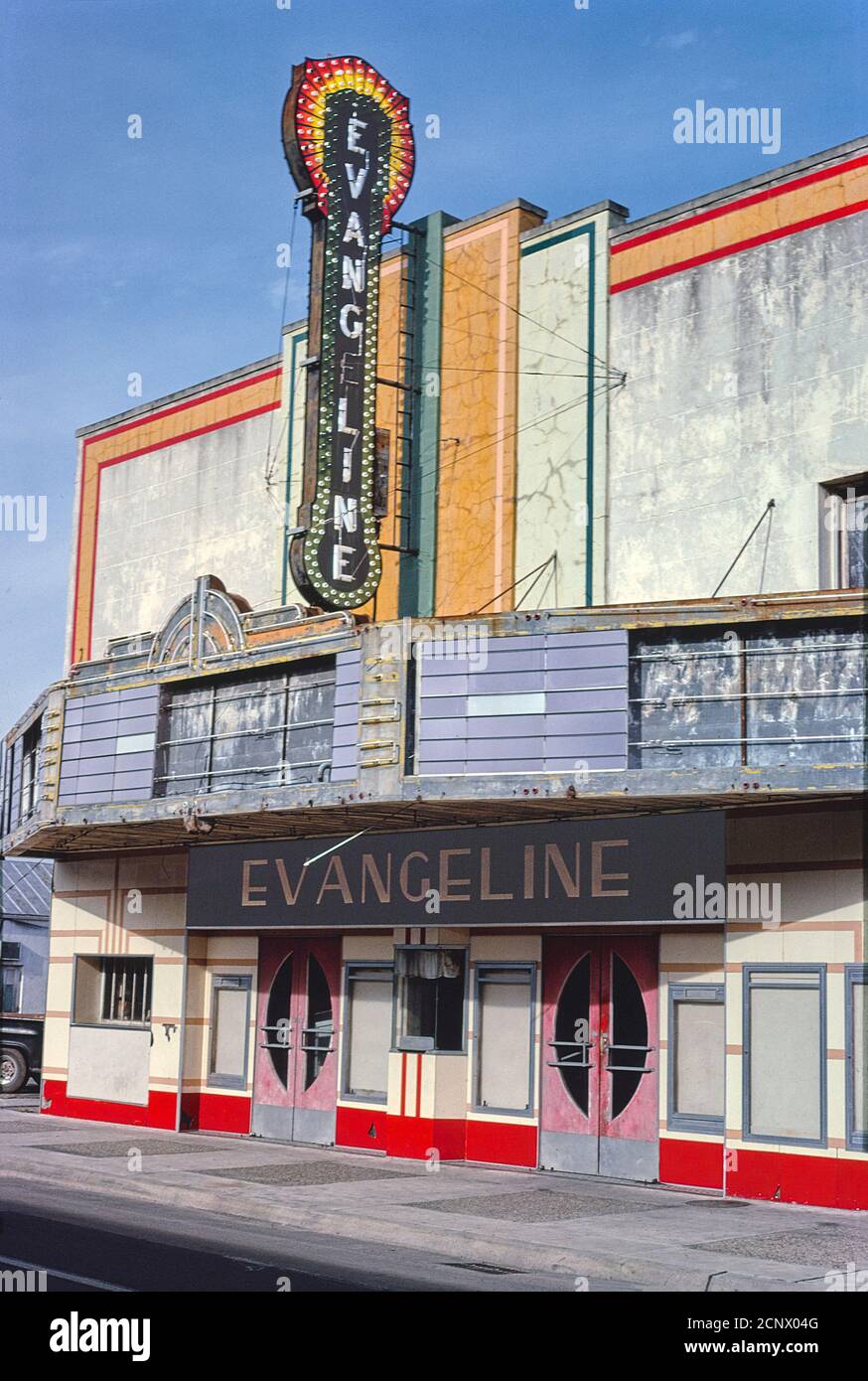 Evangeline Theater, New Iberia, Louisiana, USA, John Margolies Roadside