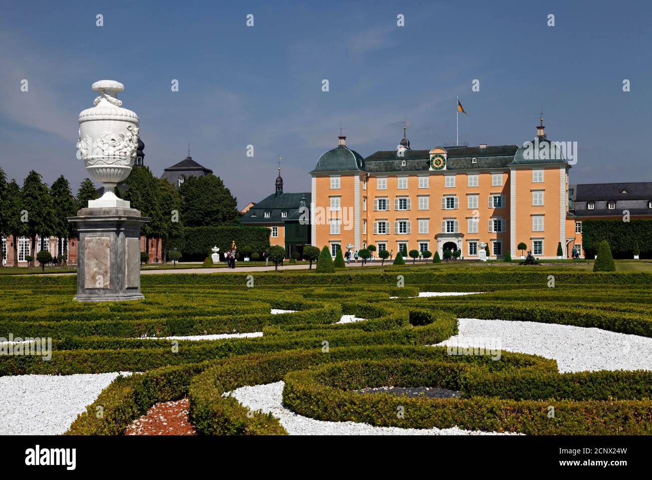 Castle garden, castle park, sculpture, castle, Schwetzingen, Baden-Württemberg, Germany Stock Photo