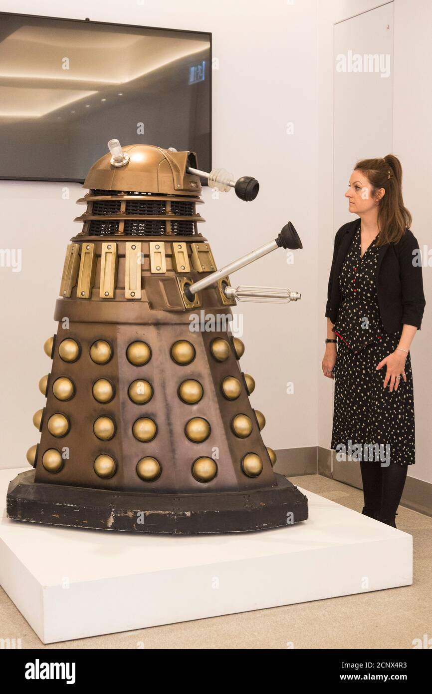 London, UK. 28 June 2016. A Doctor Who Drone Dalek, No. 4, screen used in the revived first series, 2005, est. GBP 10,000-15,000. Bonhams presents lots from the forthcoming Entertainment Memorabilia sale taking place on 29 June. Stock Photo