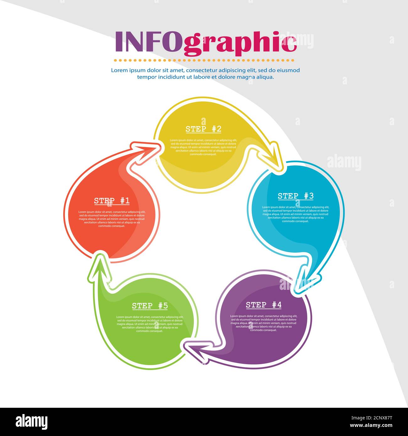 Chart for infographics. Visual description of the process, development