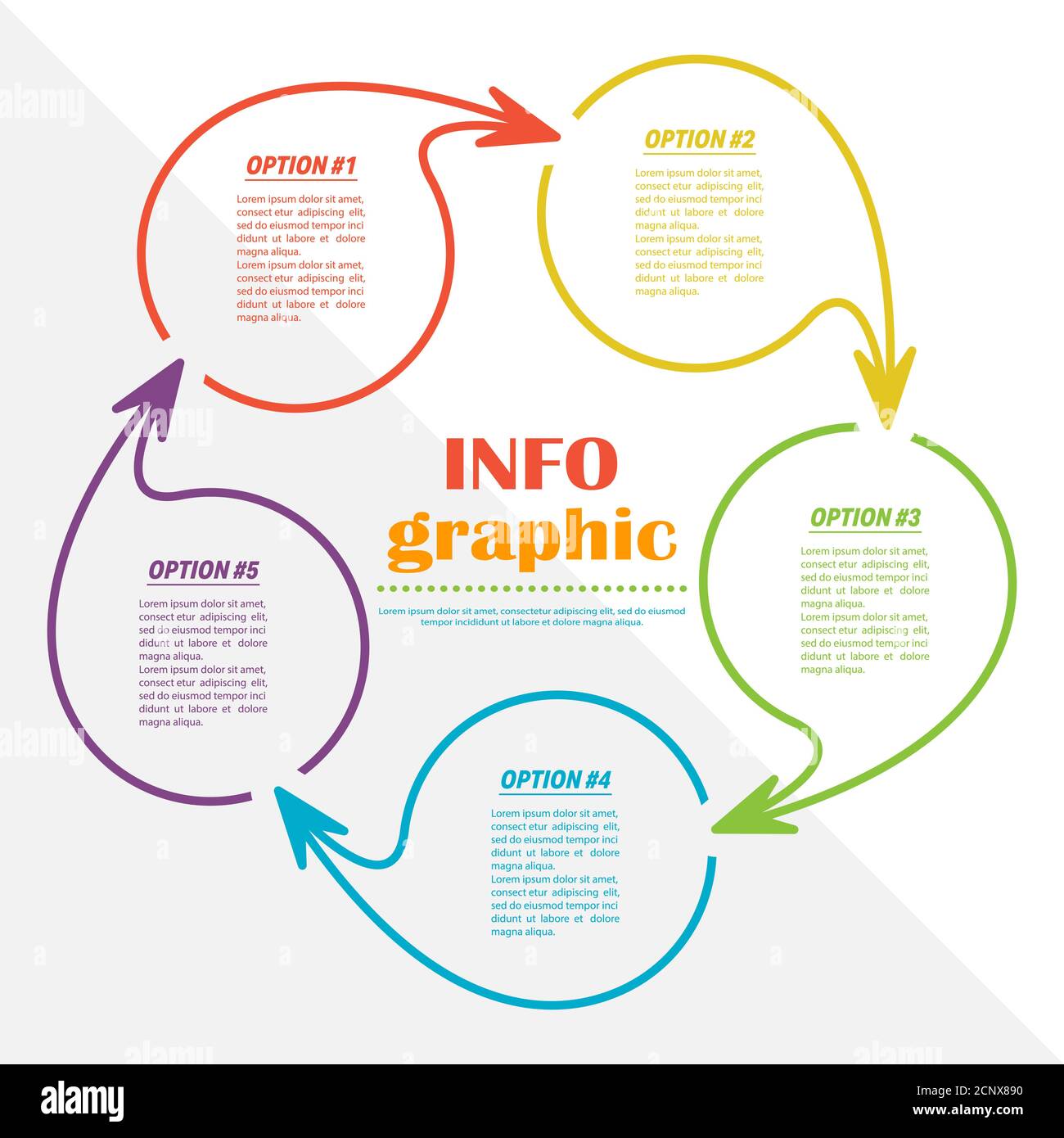 Chart for infographics. Visual description of the process, development