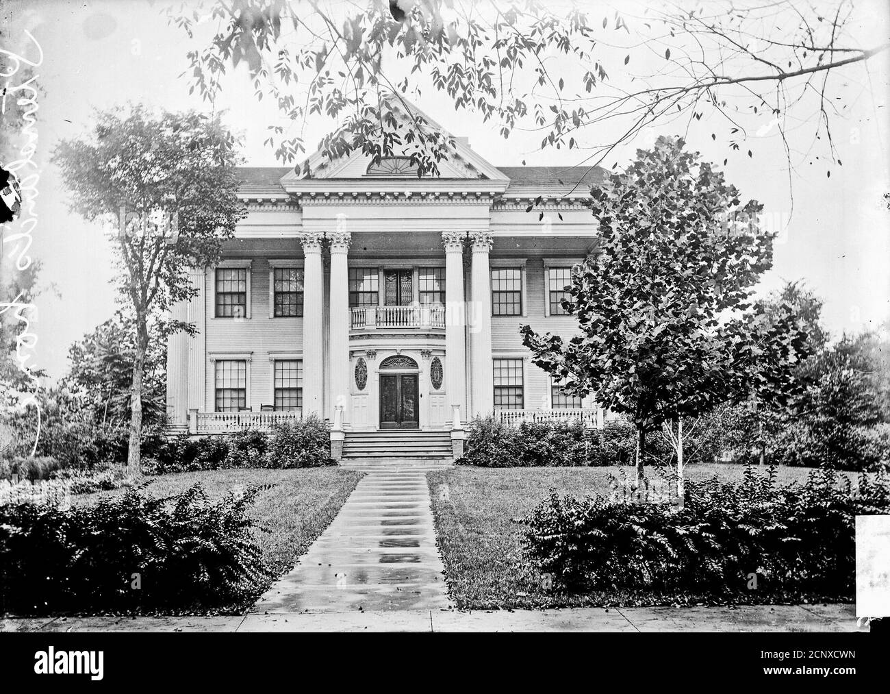 Paul O. Stensland's house showing the front and front yard Stock Photo