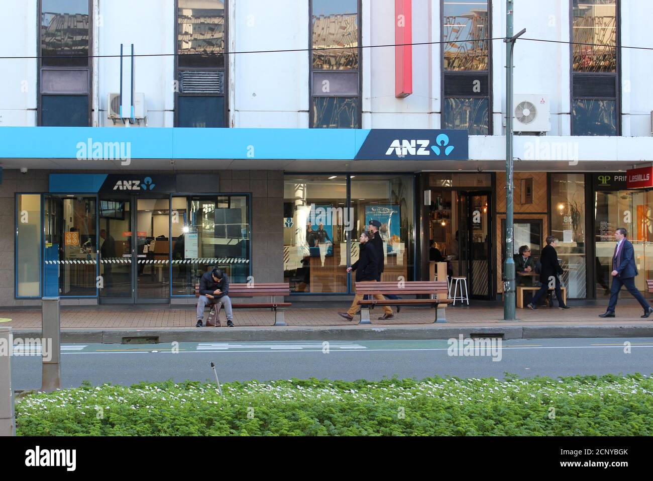 A branch of ANZ Bank is seen in Wellington, New Zealand July 23, 2020. Picture taken July 23, 2020. REUTERS/Praveen Menon Stock Photo