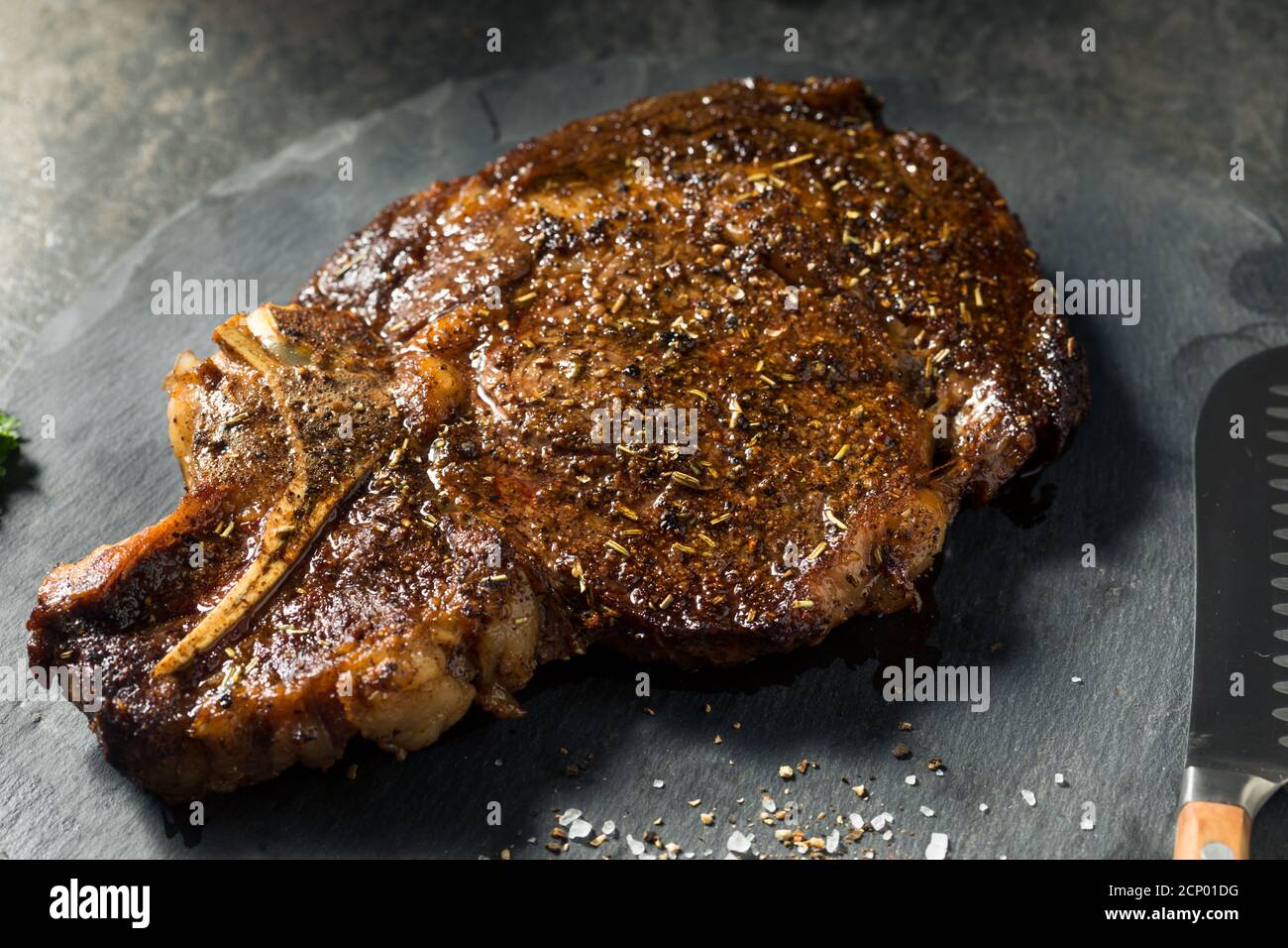 Grass Fed Cooked Ribeye Steak Ready to Eat Stock Photo Alamy