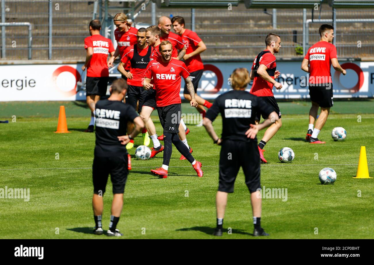 Soccer Football - FC Cologne Training - Franz Kremer Stadion, Cologne, Germany - May 7, 2020   FC Cologne's Marcel Risse during training, following the outbreak of the coronavirus disease (COVID-19)   REUTERS/Thilo Schmuelgen Stock Photo