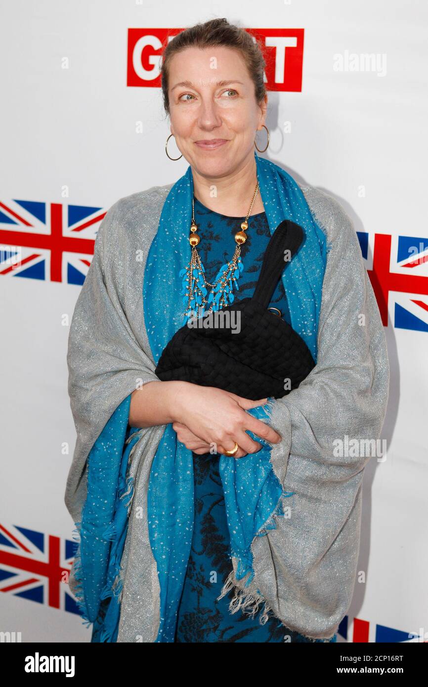 British costume designer Jacqueline Durran, Oscar nominee for best costume  design for the film "Anna Karenina" arrives at the Great British Film  Reception to honor the British Oscar nominees at the residence