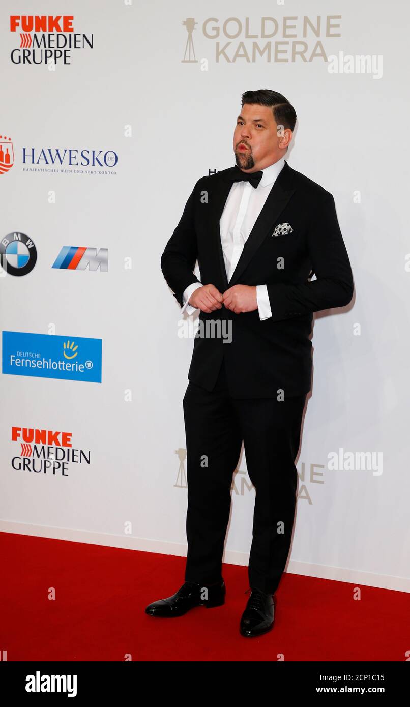 German television chef Tim Maelzer poses on the red carpet for the 'Golden  Camera' ('Die Goldene Kamera') awards ceremony of German TV magazine  'HoerZu' in Hamburg, February 22, 2018. REUTERS/Morris Mac Matzen